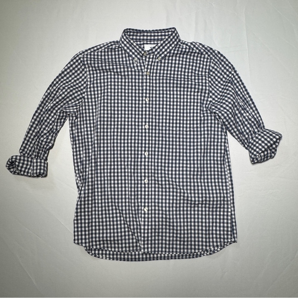 Sonoma Men's Navy and White Shirt